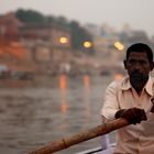 Rower on the Ganga River