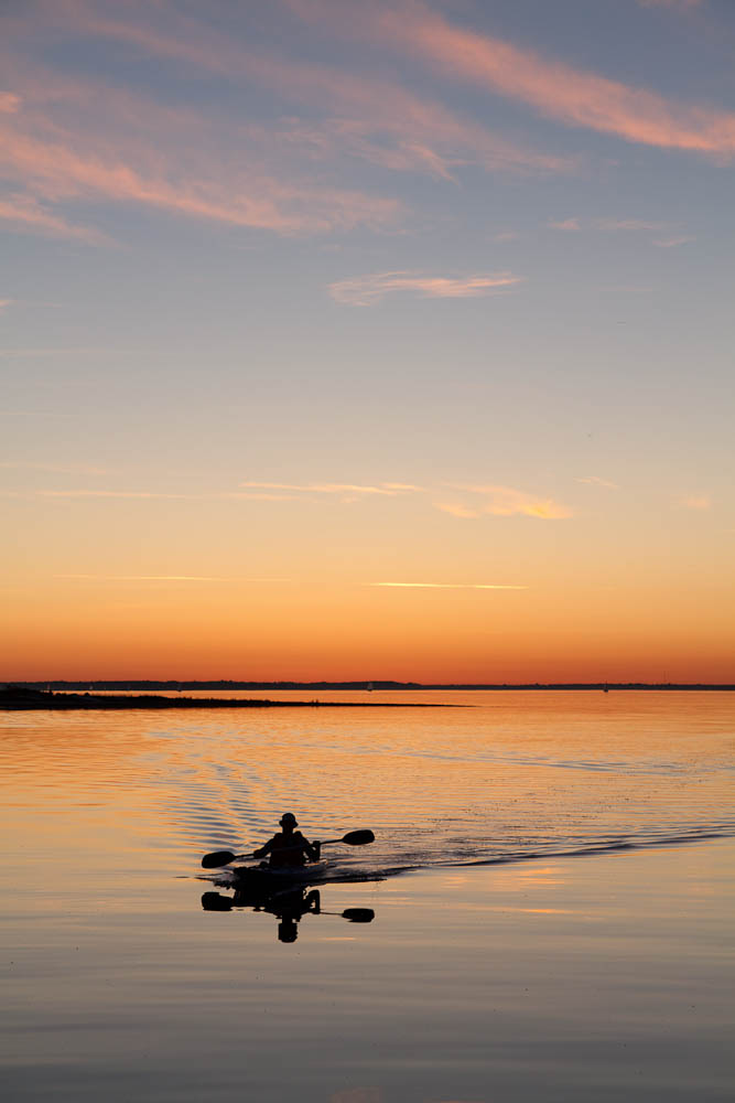 Rowing home ...