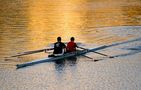 Rowing on Sunset von maurizio bartolozzi 