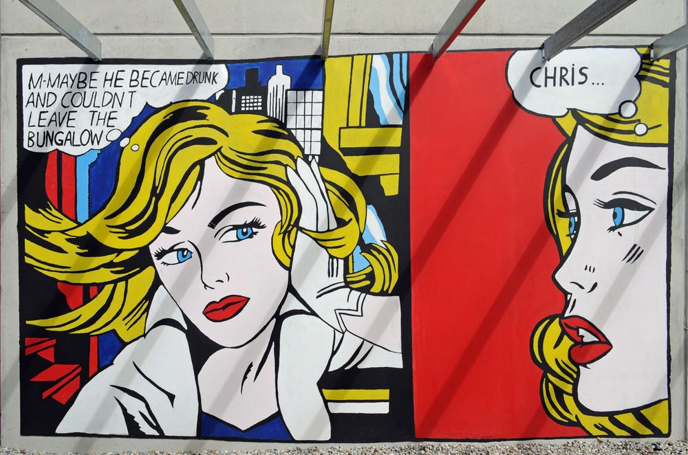 Roy Lichtenstein auf Sichtbeton