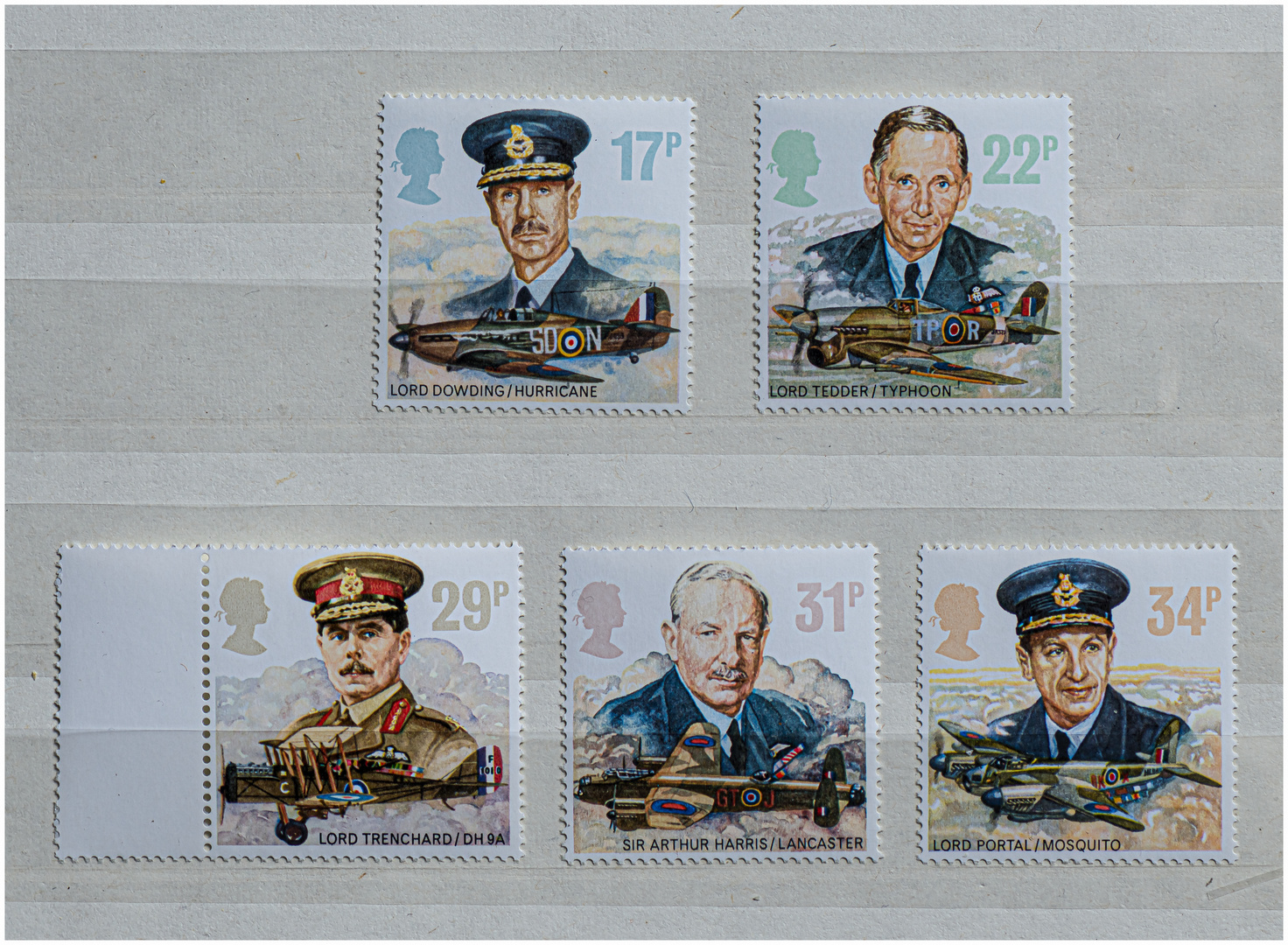 Royal Air Force-Briefmarken Set