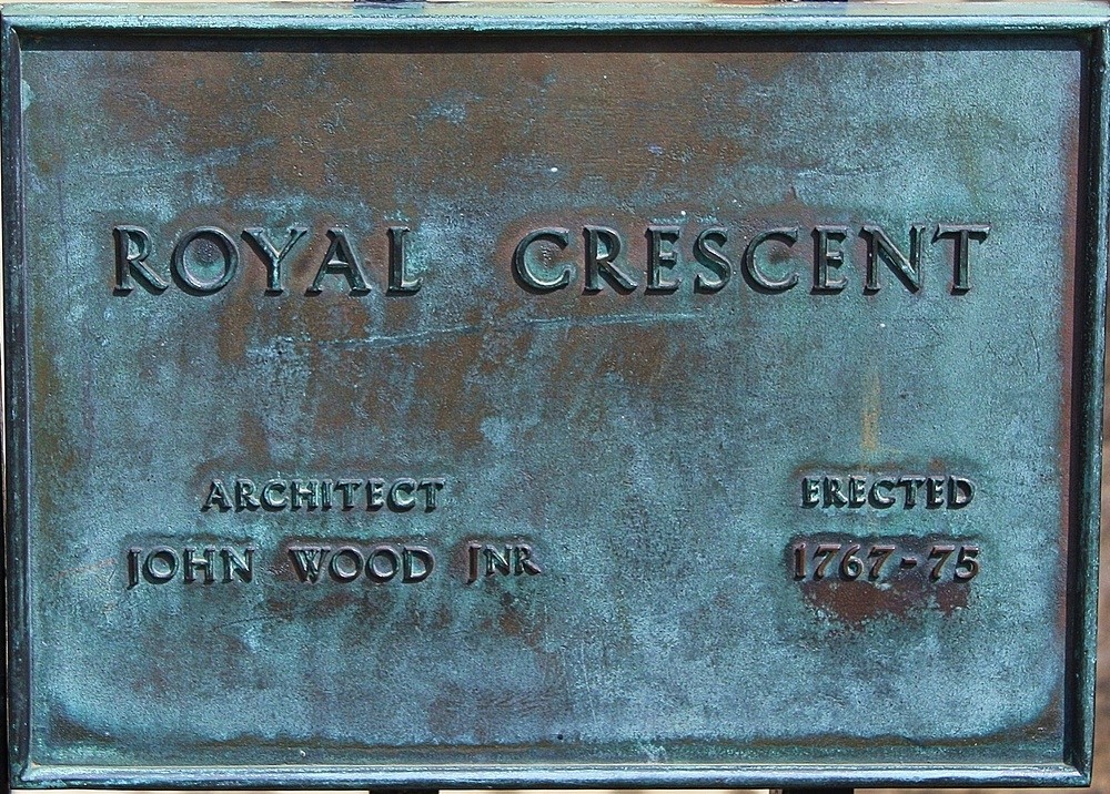 Royal Crescent Bath Informationsschild
