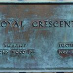 Royal Crescent Bath Informationsschild