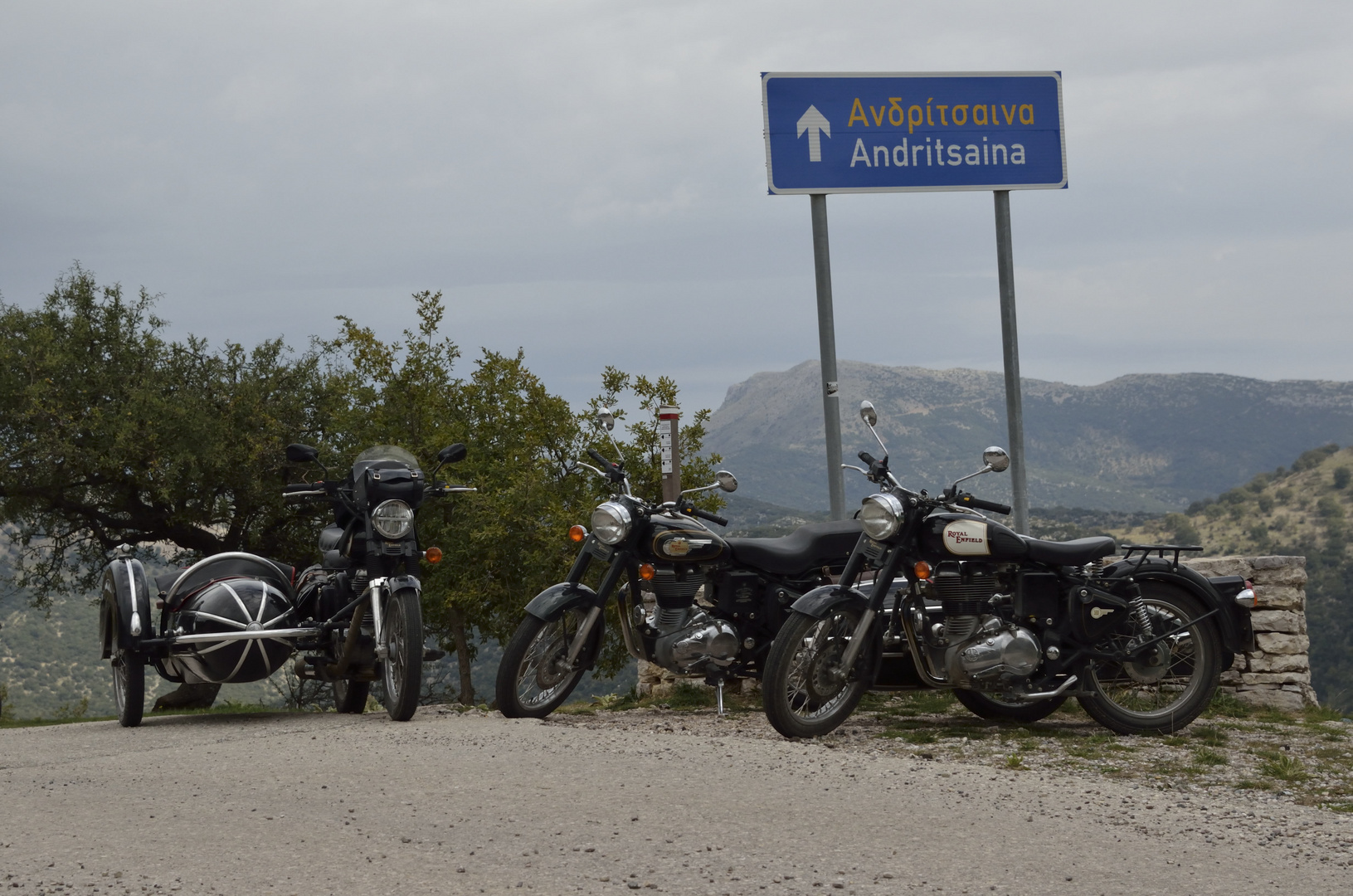 Royal Enfield Gespann, Griechenland 2016 