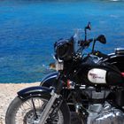 Royal Enfield Gespann in Griechenland 2016 Matte 259