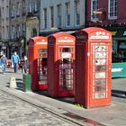 Royal Mile Red Boxes Edinburgh