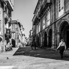 Rúa del Villar en la primavera pasada. Santiago de Compostela