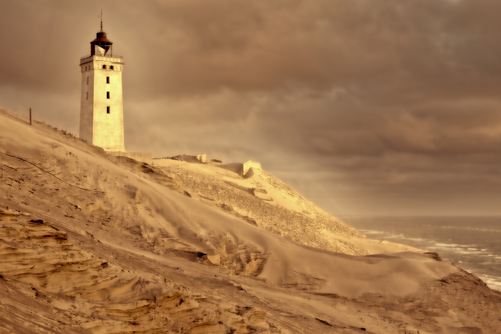 Rubjerg Knude Fyr - im Sandsturm 4