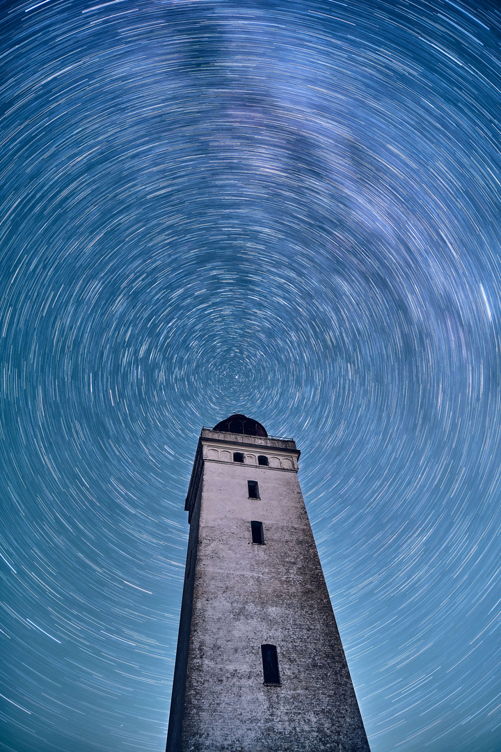 Rubjerg Knude Leuchtturm mit Sternenspuren