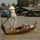 Ruderer auf dem Mekong