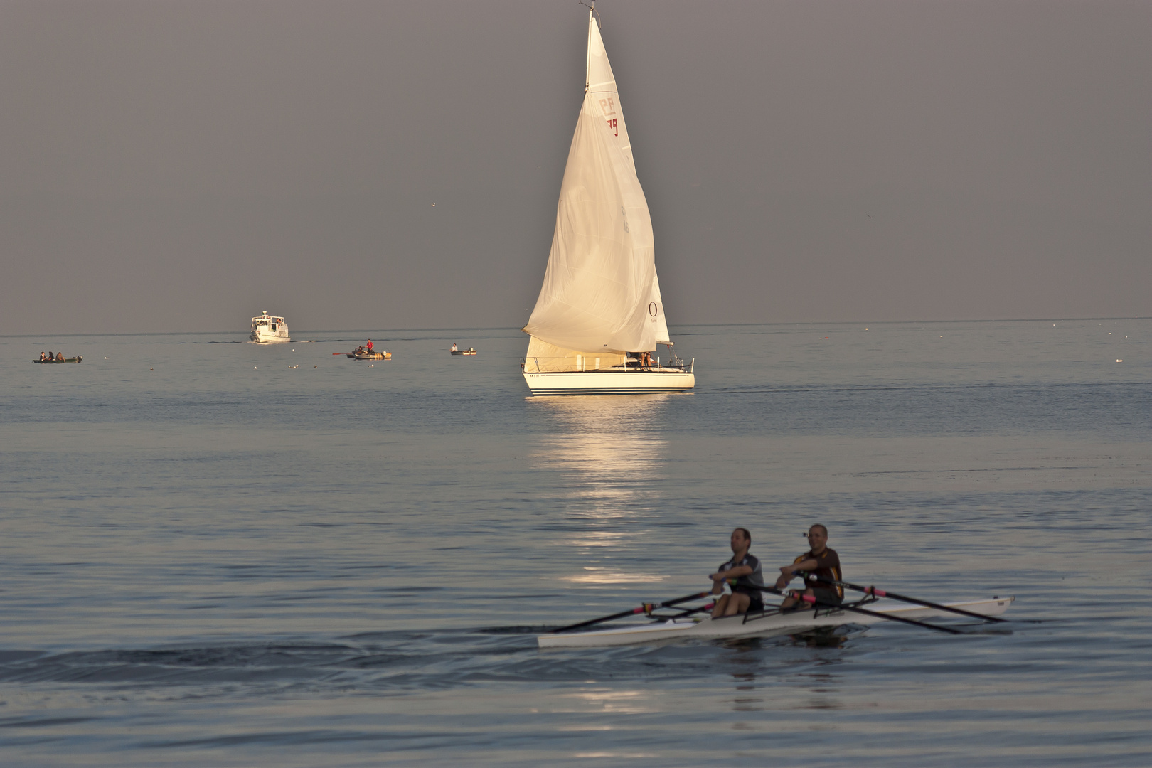 Ruderer auf dem See