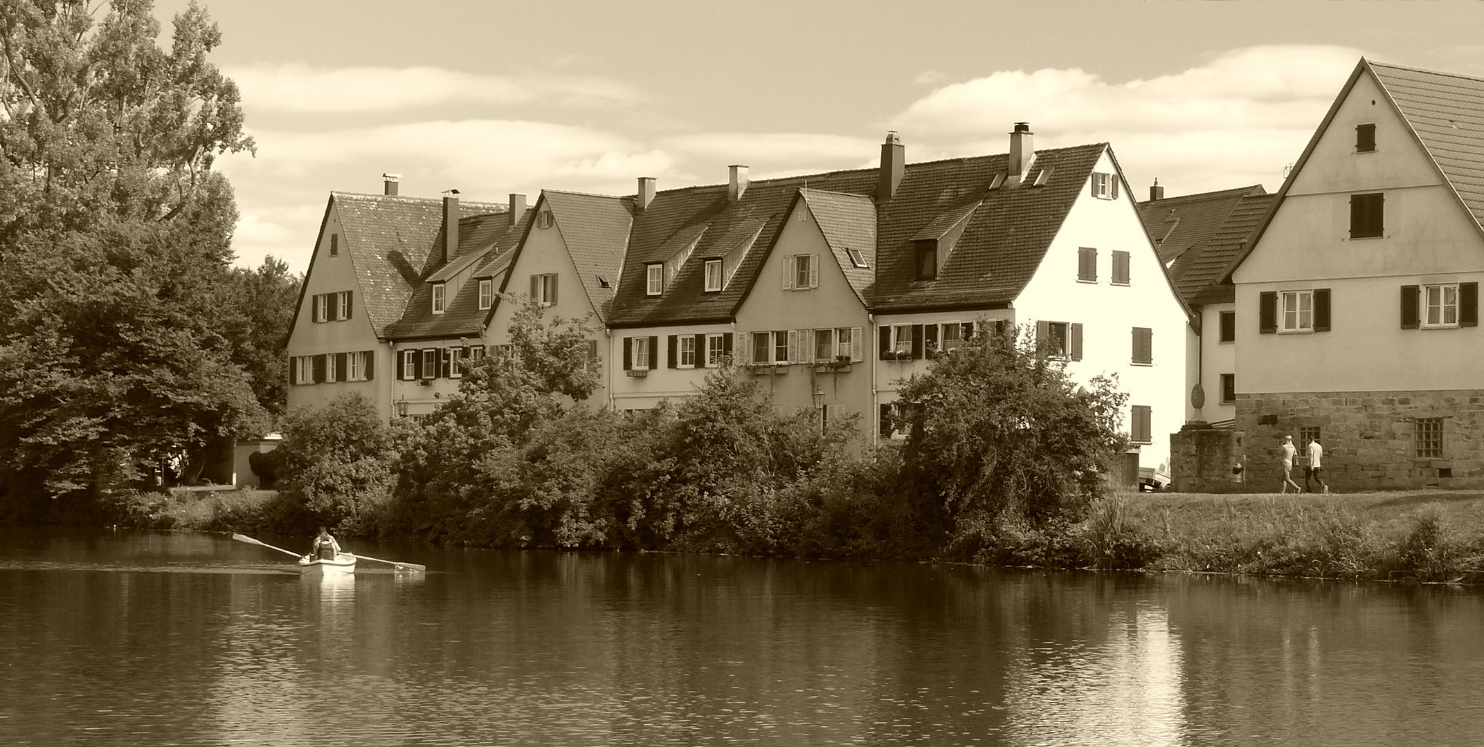 Rudern auf dem Neckar