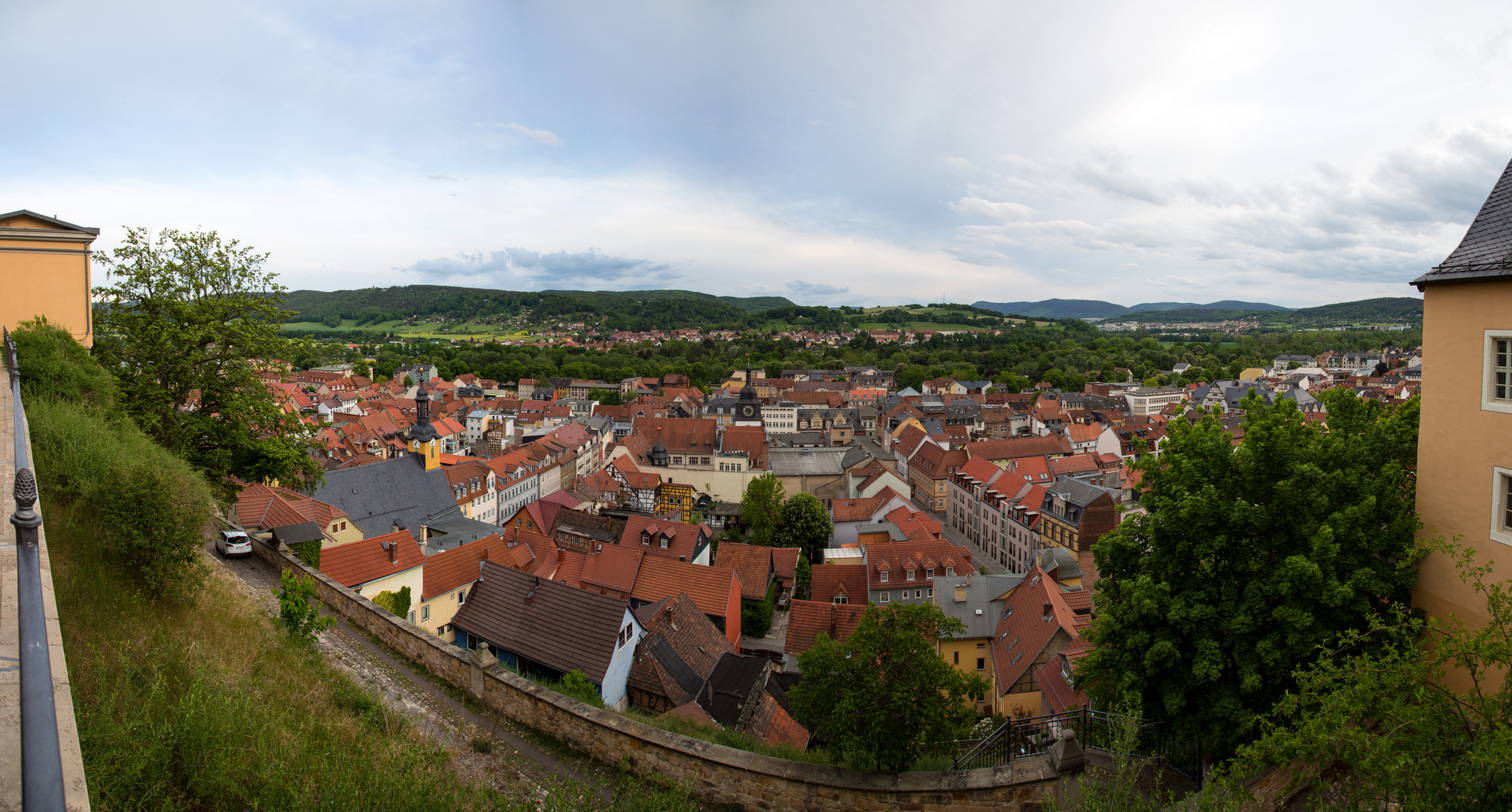 Rudolstadt - Blick von der Heidecksburg auf die Altstadt