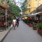 Rue appétissante de Budapest