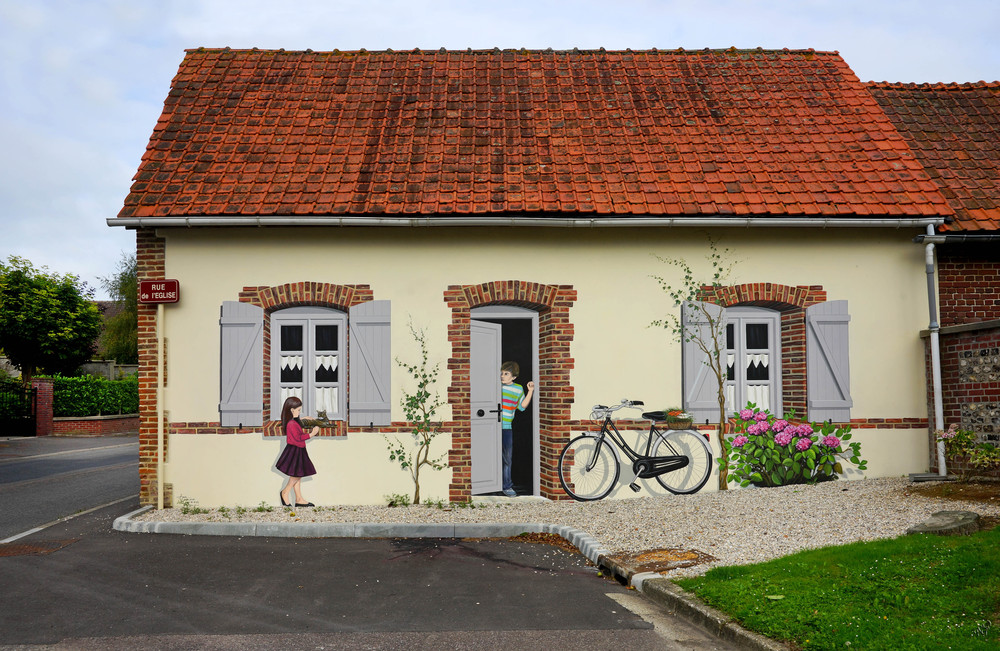 Rue de l'église .....lE TROMPE L'OEIL