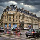 Rue de Paris dans la pluie