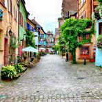 Rue de Riquewirhr,village d'Alsace.