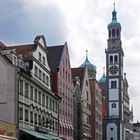 Rue des Carolines et Tour Perlach  --  Augsburg  --  Karolinenstrasse und Perlachturm