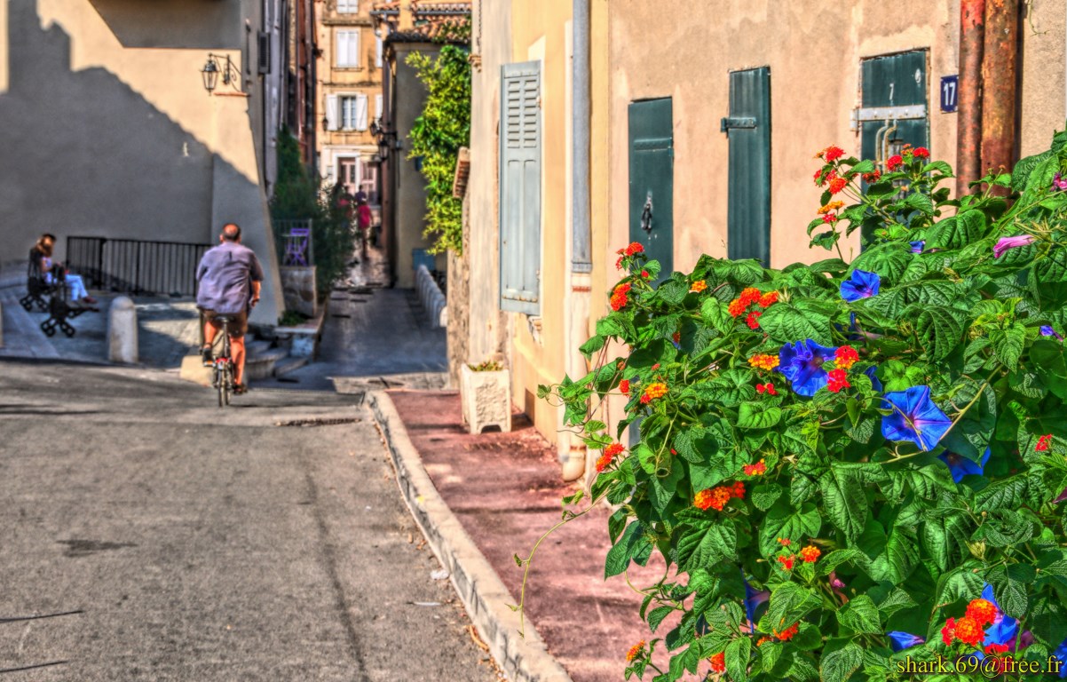 Rue fleurie de Saint-Tropez