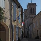 Rue Hector de Galard et mairie de Terraube (Gers)…