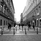 Rue piétonne à Budapest.