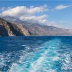 Rückblick auf Agia Roumeli und die weißen Berge