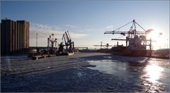 Rückblick auf den Hafen von Rauma