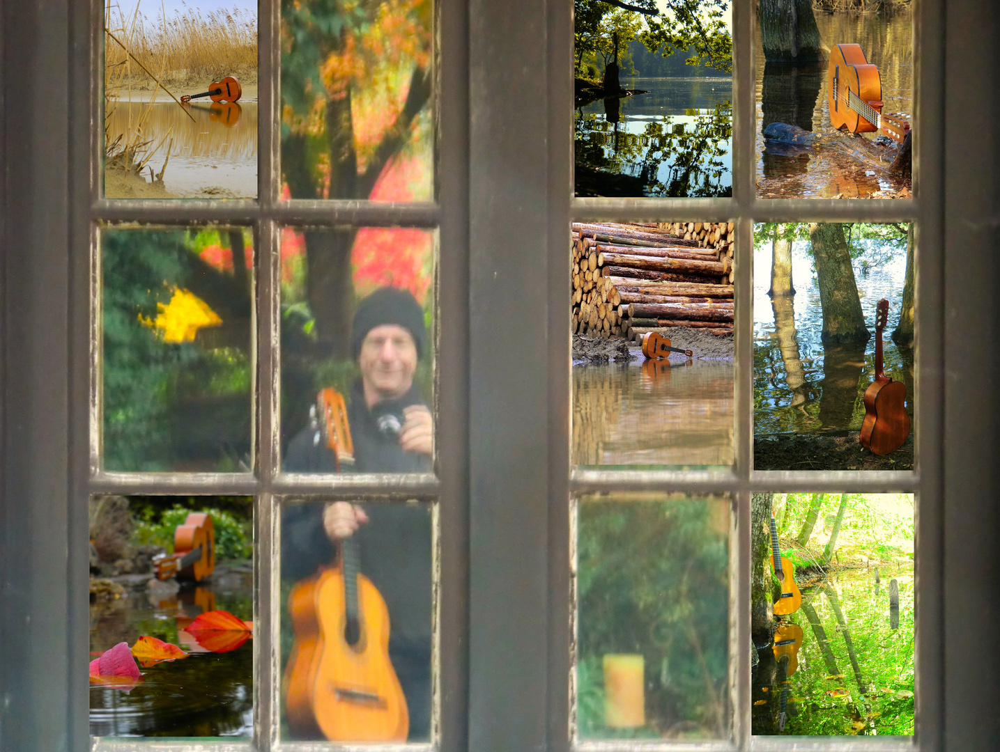 Rückblick im Fenster