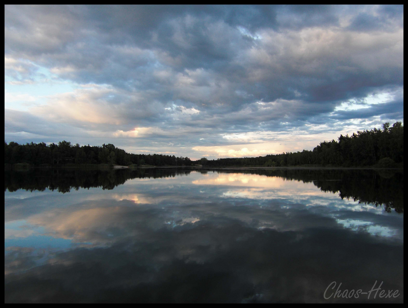 Rückersdorfer See nach einem Gewitter