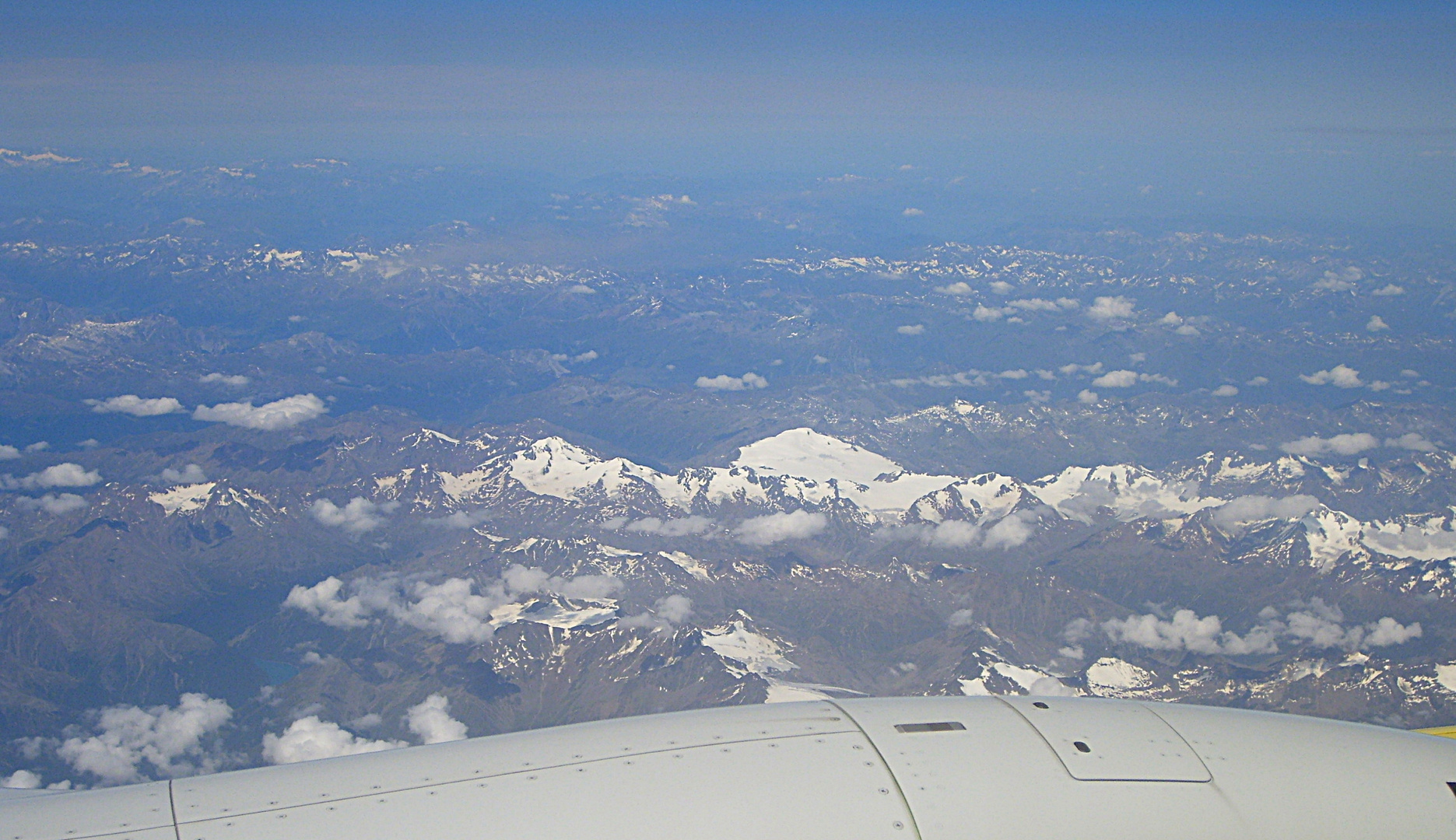 Rückflug über die Alpen