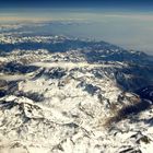 Rückflug von Mallorca über die Alpen