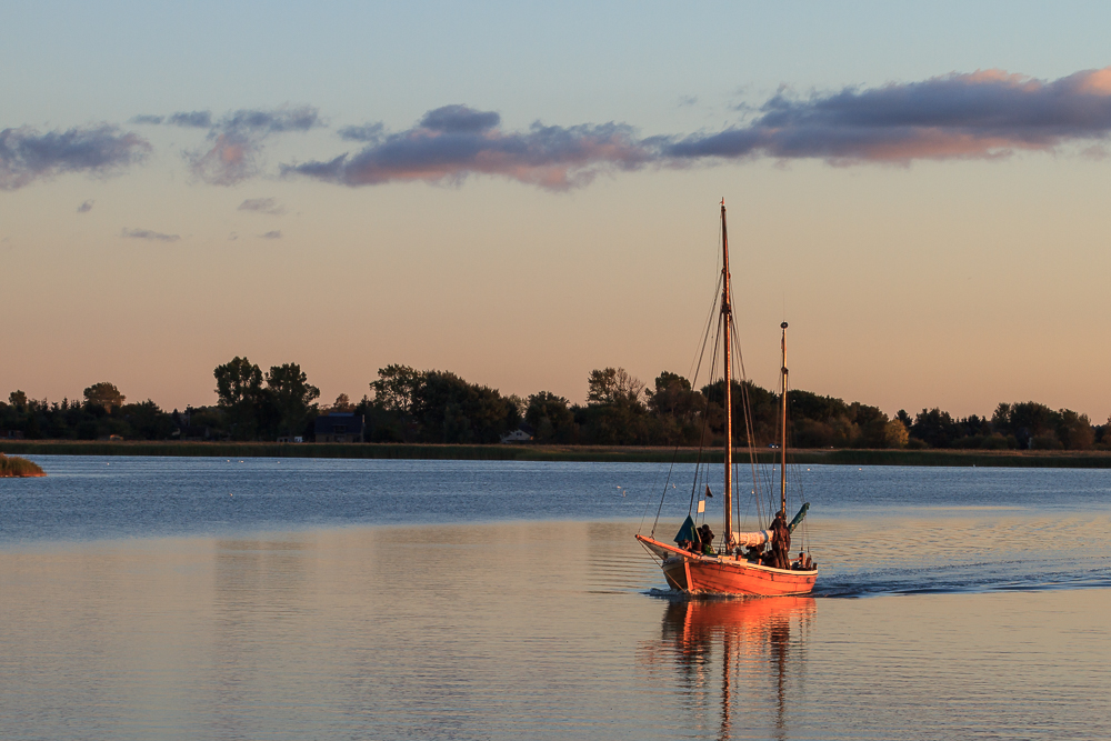 Rückkehr in den Hafen am Abend