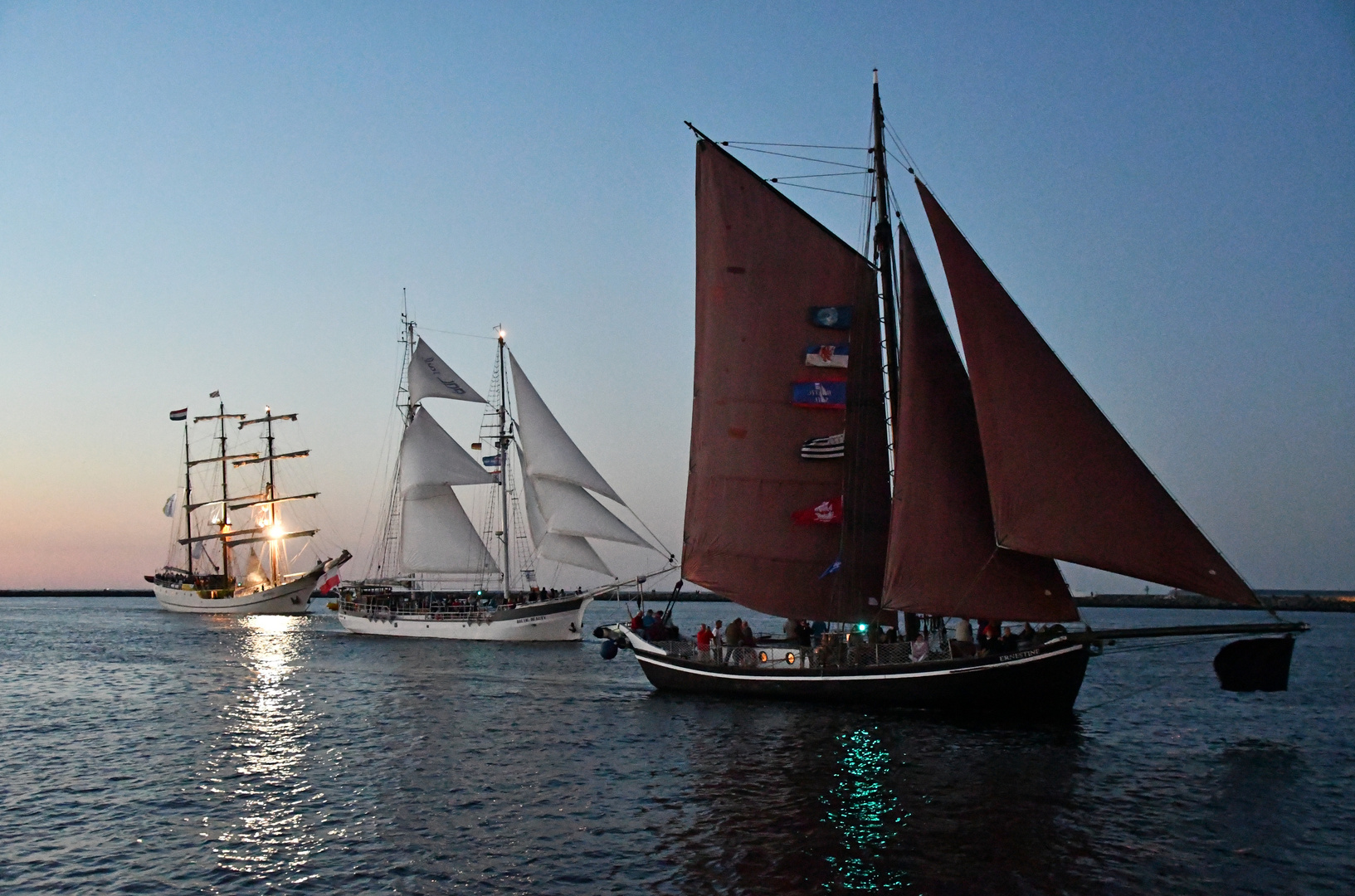 Rückkehr von der Abendfahrt zur Hanse Sail 2022