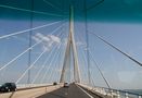 Rückreise über "Le Pont de Normandie" (Brückenauffahrt) von Hartmut Schulz