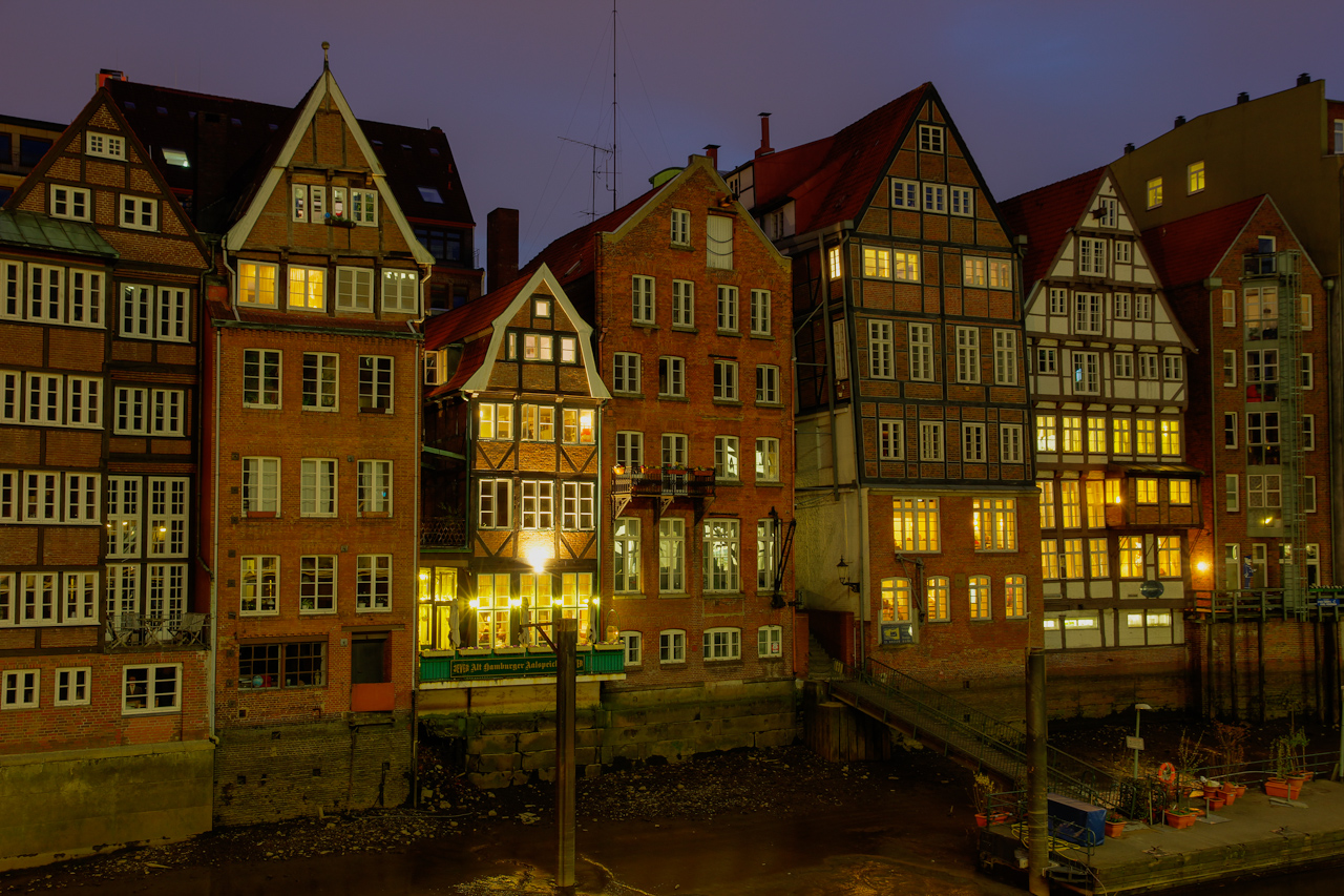 Rückseite der Hamburger Deichstraße bei Ebbe