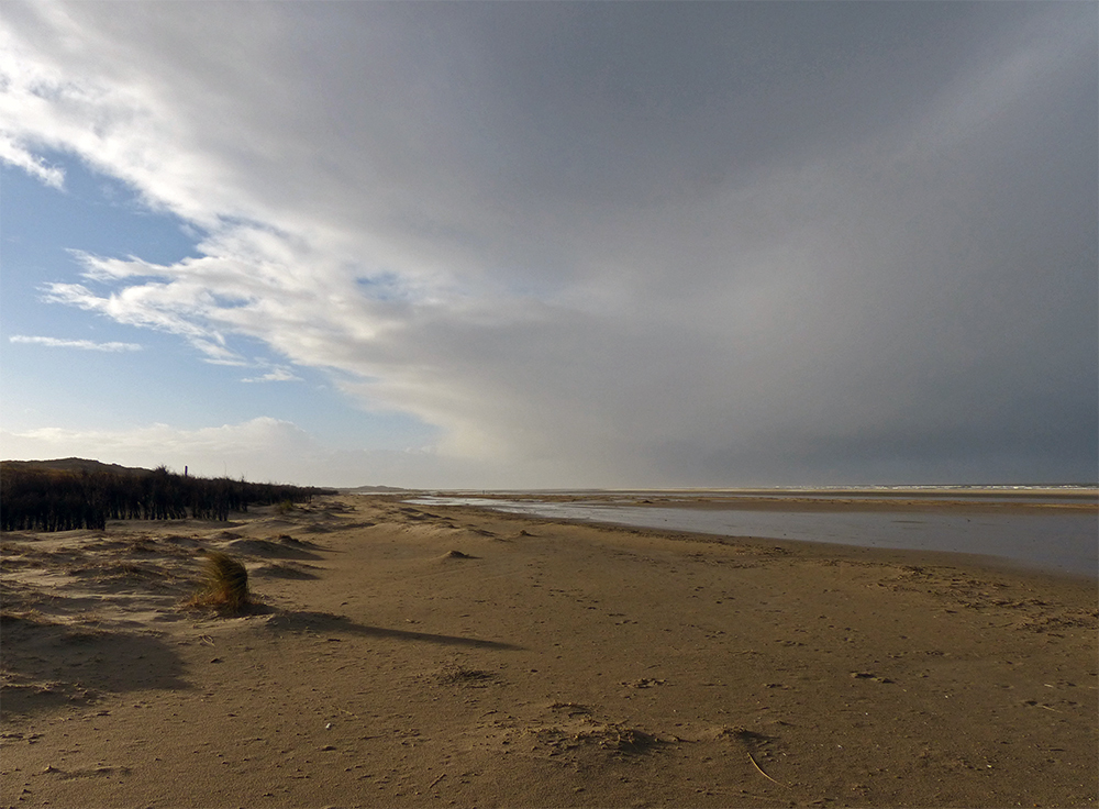 Rückweg am Strand