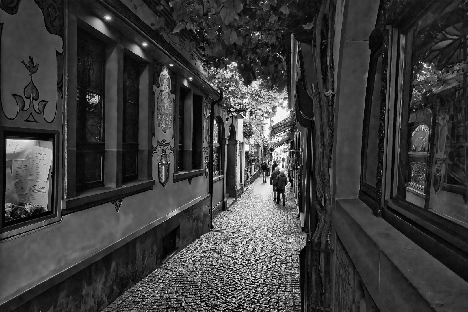 Rüdesheim am Rhein, Drosselgasse -monochrome-