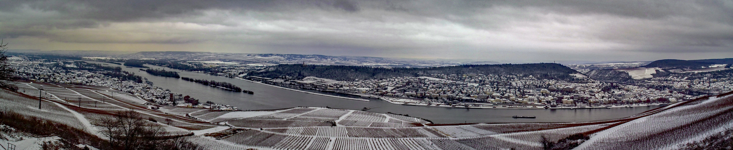 Rüdesheim im Winter.