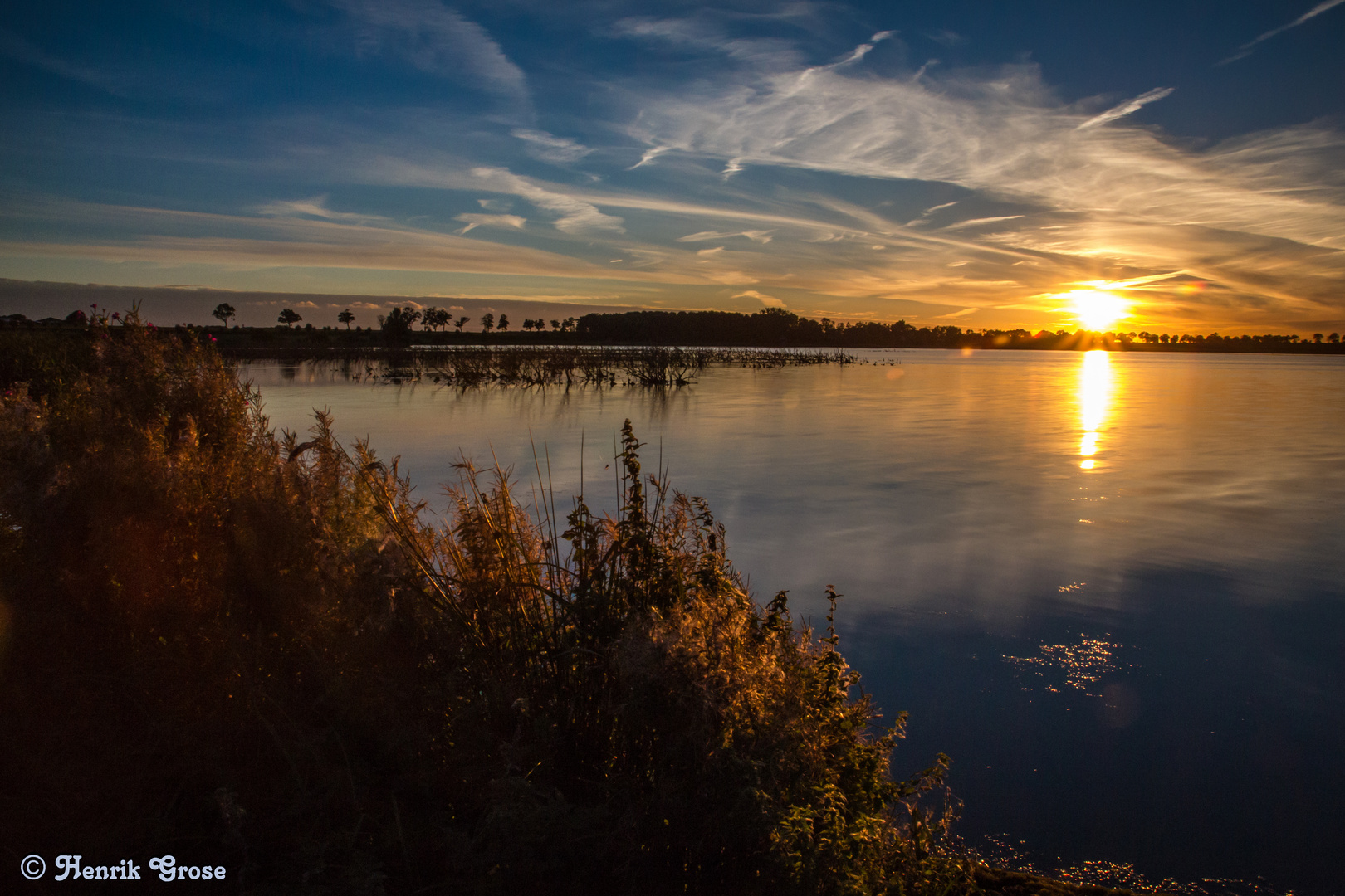 Rügen Bergen Nonnensee Sonnenuntergang