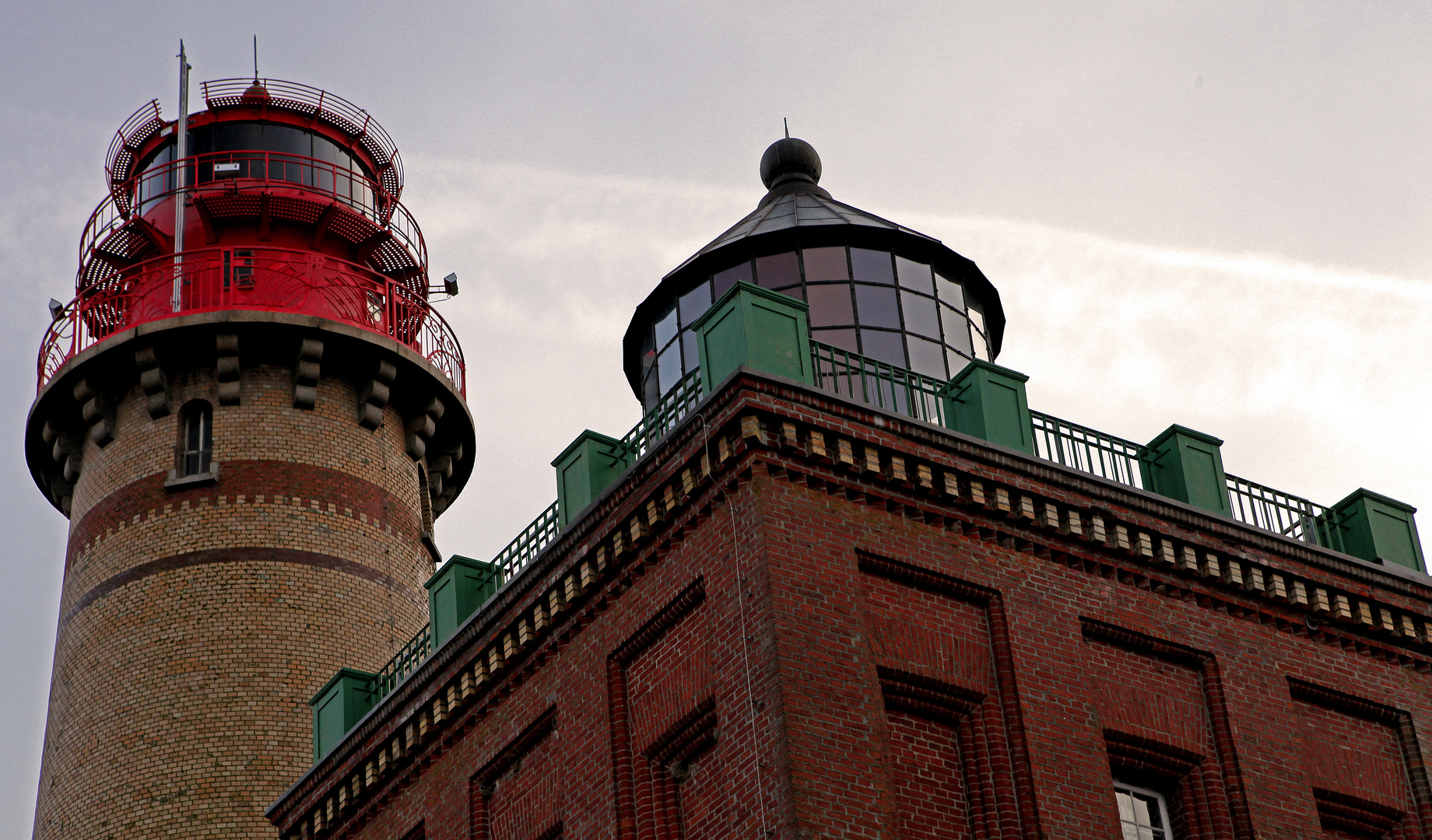 Rügen, Kap Arkona, Neuer Leuchtturm und Schinkelturm