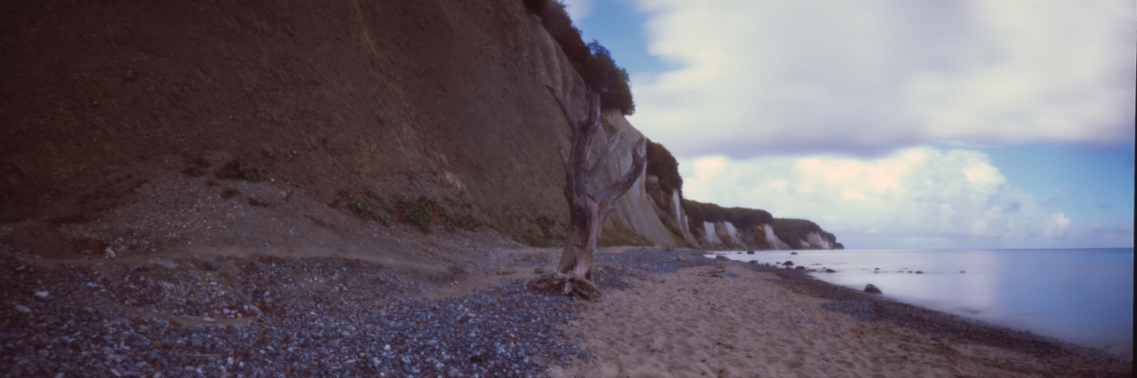 Rügen Kreidefelsen mit der RealitySoSubtle 6x17 auf Diafilm