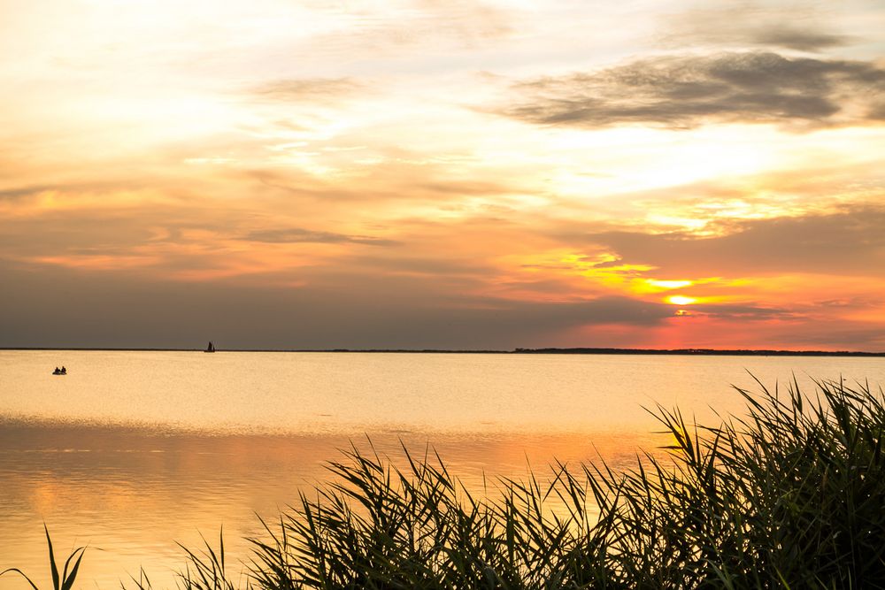 Rügen sagt Gute Nacht , Sonnenuntergang Suhrendorf