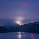 Rügenbrücke im Nebel