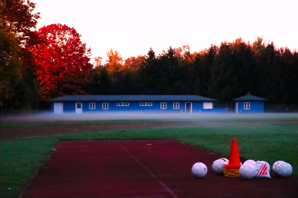 Ruhe des Vereinsheims während des Trainings