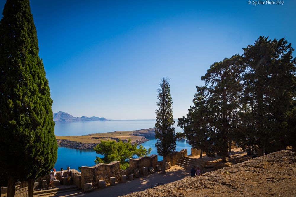 Ruhe vor dem Sturm der Touristen Akropolis Lindos