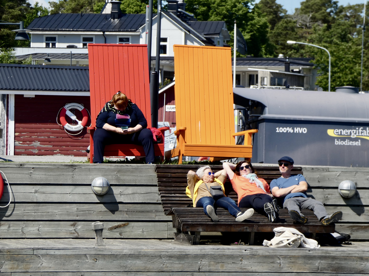 Ruhepause an den Schären in Arkösund……..