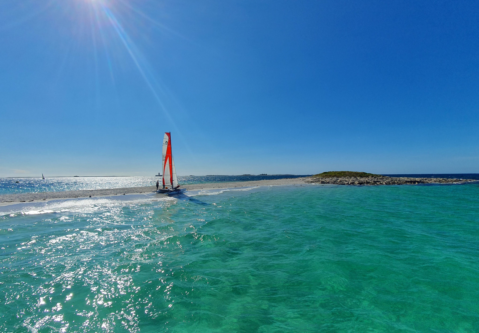 Ruheplatz auf einer Sandbank im Glénan - Archipel