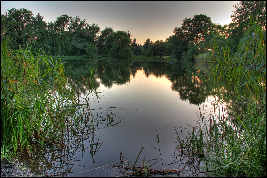 Ruhige Abendstimmung an den Bürgerteichen von Bischofswerda