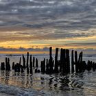 ruhiger Sonnenuntergang an der Nordsee