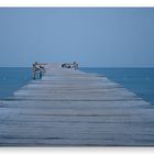 Ruhiges Meer - Holzsteg am Strand von Alcudia